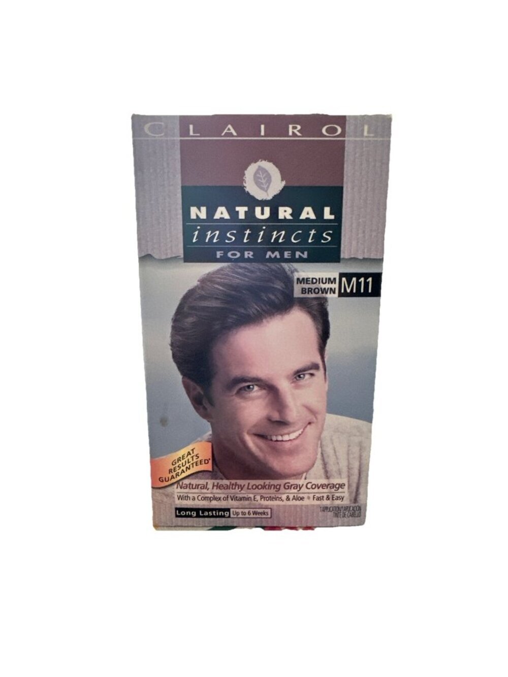 1-CLAIROL Natural Instincts For Men M11 Med Brown Haircolor Kit Discontinued